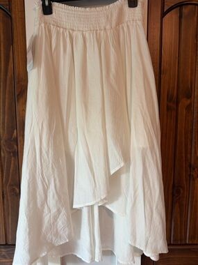 DressUp White Tiered Midi/Maxi Skirt